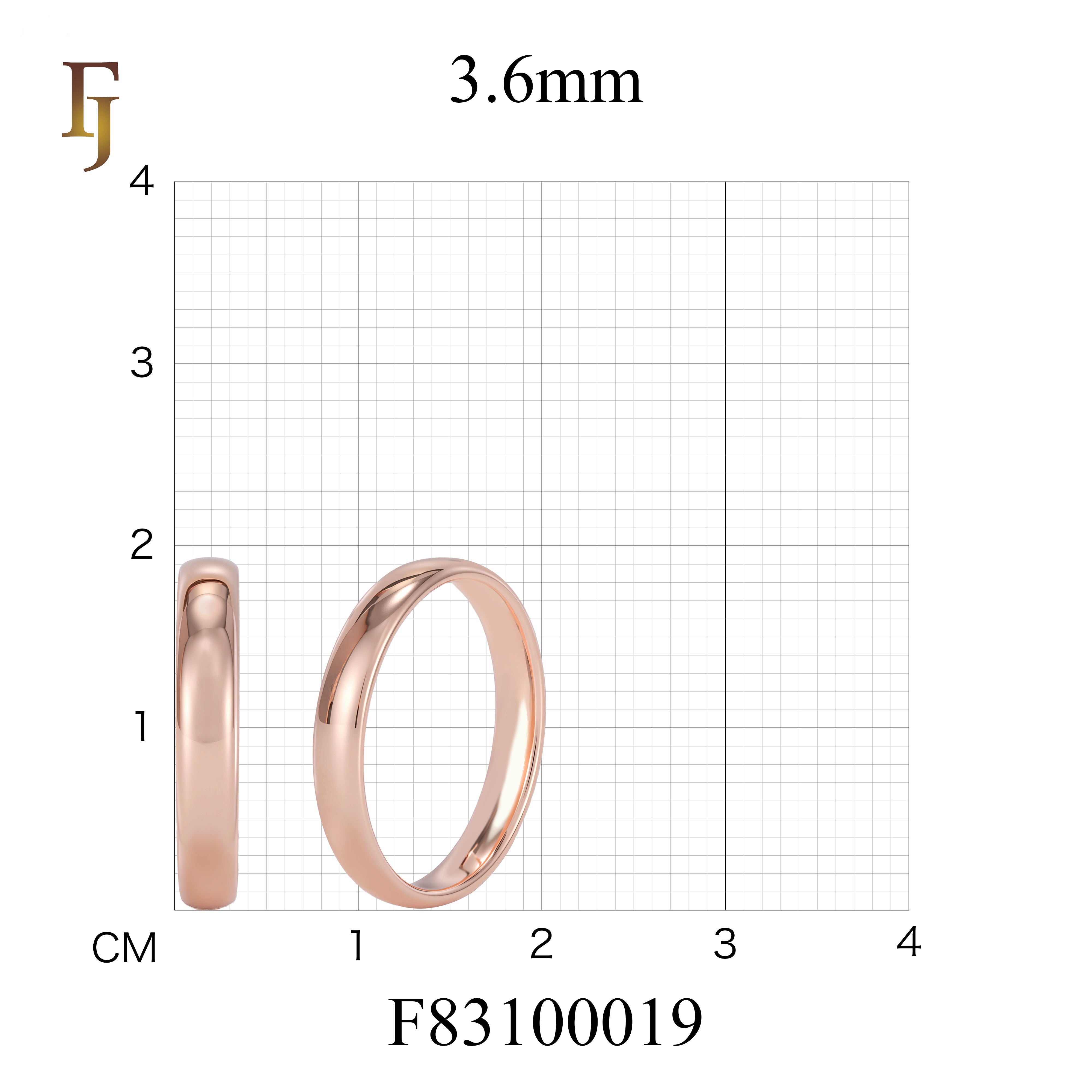 3.5mmのホワイトゴールド、14Kゴールド、18Kゴールド、ローズゴールドメッキの結婚指輪