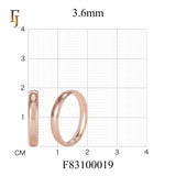 3.5mmのホワイトゴールド、14Kゴールド、18Kゴールド、ローズゴールドメッキの結婚指輪