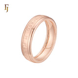 Design simples de dois tons em ouro rosa, salve e salve anéis
