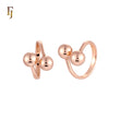 Double Beads minimalism Resizable Rose Gold Rings