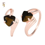 Romantic Heart-Shaped CZ Solitaire Ring in Gold Finish | FJ Fallon Jewelry