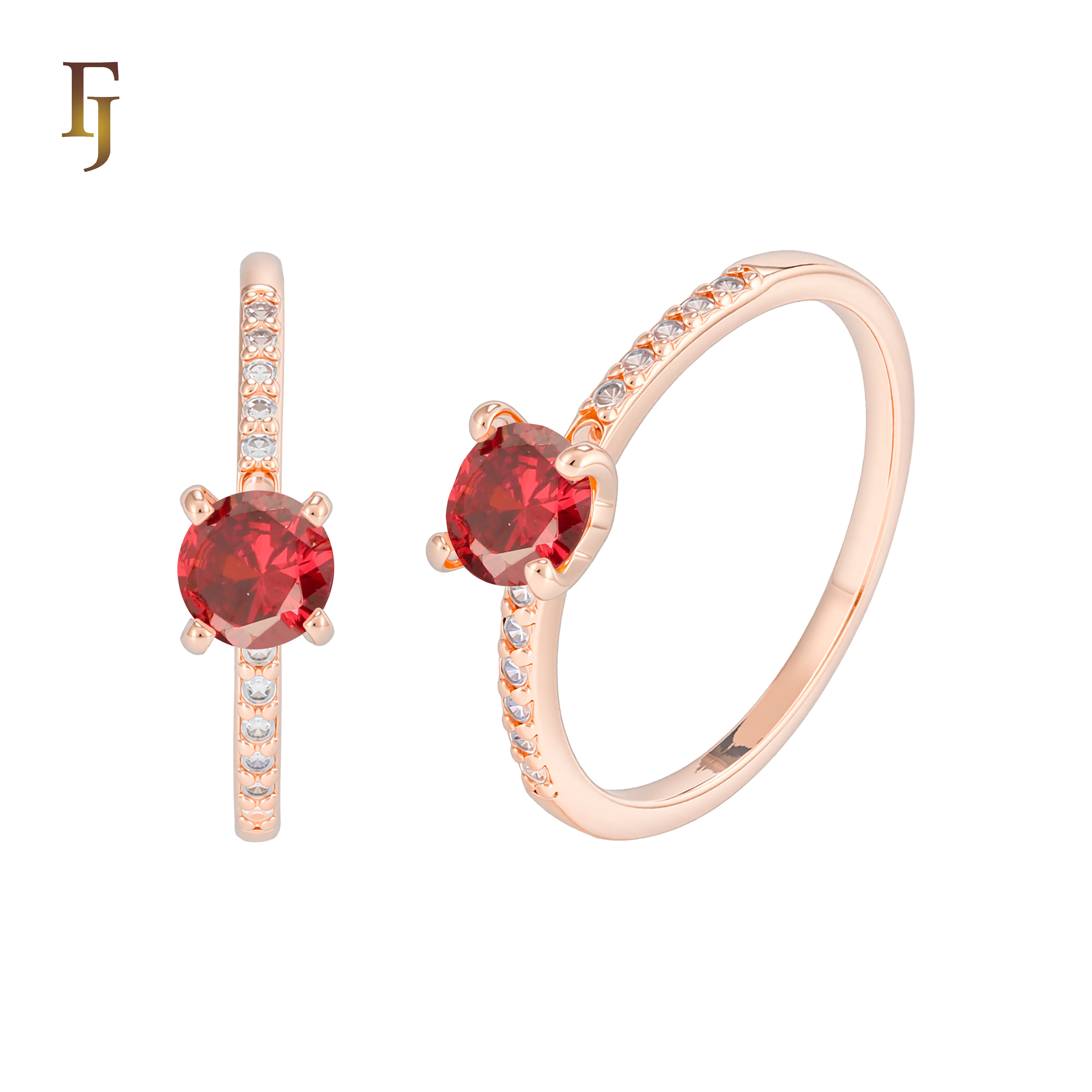 Ros¨¦goldene Bl?tterringe mit schlichtem Design