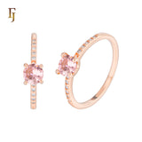 Ros¨¦goldene Bl?tterringe mit schlichtem Design