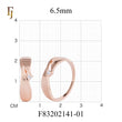 Rose Gold Wave Solitaire Ring with Round CZ – Elegant Promise Ring for Women | FJ Fallon Jewelry