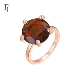 Rose Gold solitaire big round stone rings