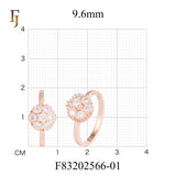 Rose Gold Cluster Ring with Round White CZ Stones | Elegant Dome Design | FJ Fallon Fashion Jewelry