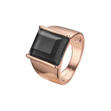 Solitaire Men's rings in 18K Gold, 14K Gold, Rose Gold plating colors