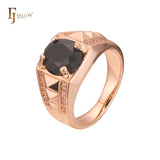 Solitaire Men’s rings in 18K Gold, 14K Gold, Rose Gold plating colors