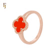 🔥 Minimalism Elegant Black or white Clover design Rose Gold  Fashion Rings