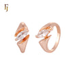 Double clawed Solitaire white CZs Marquise Rose Gold Fashion Rings