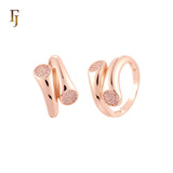 Horn aus weißen Zirkonia Minimalismus Roségold Moderinge