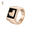 Men's Signet Rings with Africa South America map Rose Gold men's Rings