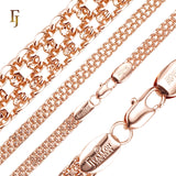 .Bismarck weaving anchor triple link Rose Gold, two tone chains