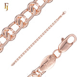 Cable Snail link chains 14K Gold, White Gold-Plated Chain Necklace 4mm-8mm – Classic Oval Link Chain for Men & Women | FJ Jewelry