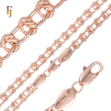Cable Snail link chains 14K Gold, White Gold-Plated Chain Necklace 4mm-8mm – Classic Oval Link Chain for Men & Women | FJ Jewelry