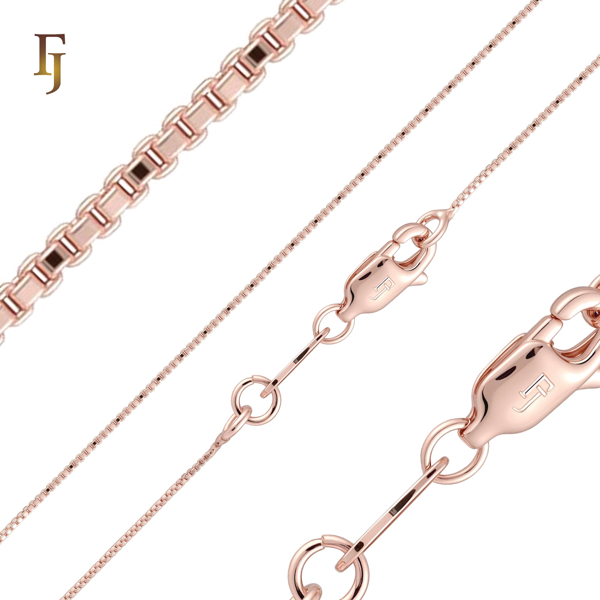 Ultra thin 0.6mm 14K Gold, Rose Gold Box Chain