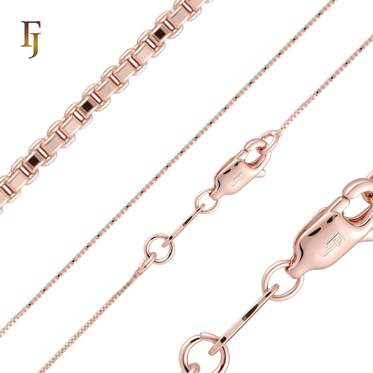 Ultra thin 0.6mm 14K Gold, Rose Gold Box Chain