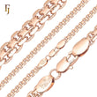 .Bismarck weaving anchor double link chains plated in Rose Gold