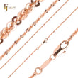 Elegantes cadenas de eslabones elegantes con disco Rolo Margarita ultradelgadas chapadas en oro de 14 quilates, oro rosa