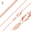 Rounded thin Snake Bone Rose Gold Snake Chain
