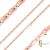 Flatten Snail link chains plated in Rose Gold, two tone [Special]