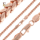 Snake Boston link chains plated in 14K, Rose Gold