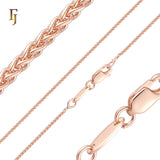 Spiga Wheat cable link Rose Gold, 14K Gold Wheat Chain