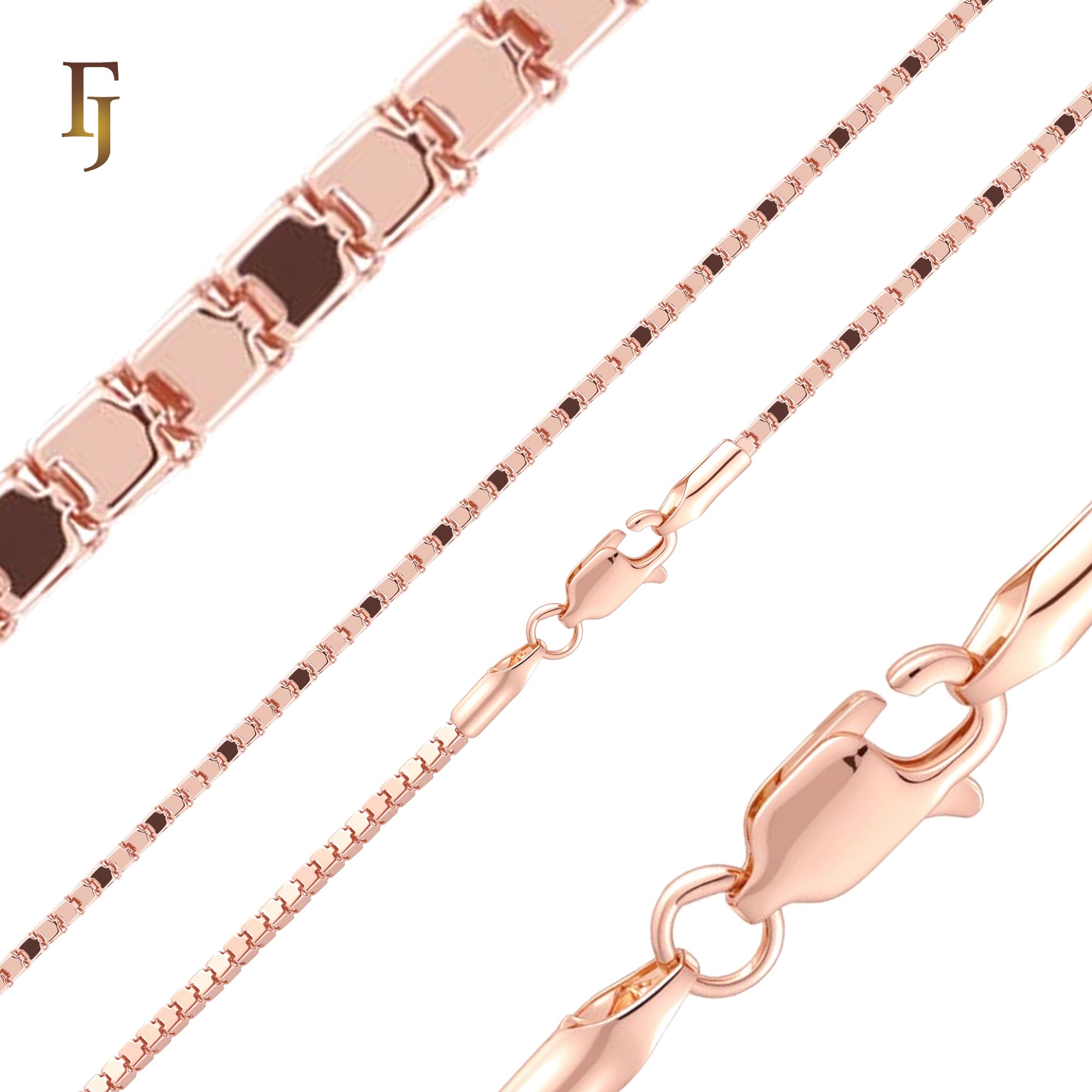 Skeleton lock compact Rose Gold Fancy Link Chain