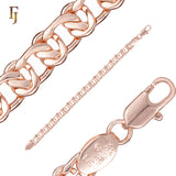 Cable Snail link chains 14K Gold, White Gold-Plated Chain Necklace 4mm-8mm – Classic Oval Link Chain for Men & Women | FJ Jewelry