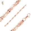 Keyhole lock shaped Rose Gold Snail Link Chain