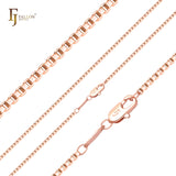 Klassische, mittig geh?mmerte kubanische Gliederketten im Miami-Stil, plattiert mit 14 Karat Gold, Ros¨¦gold, zweifarbig
