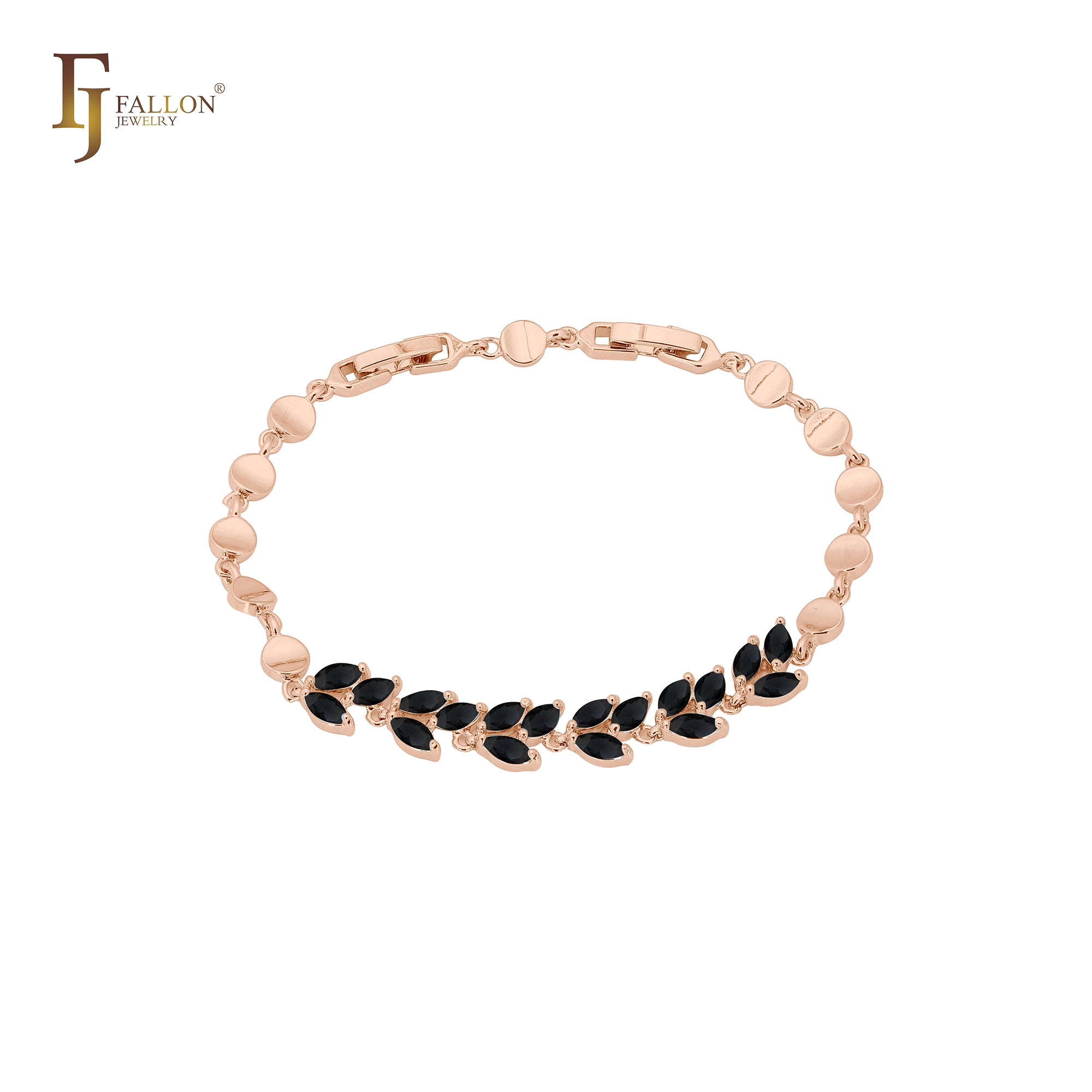 🔥 Cluster Czs leaves 14K Gold, Rose Gold bracelets