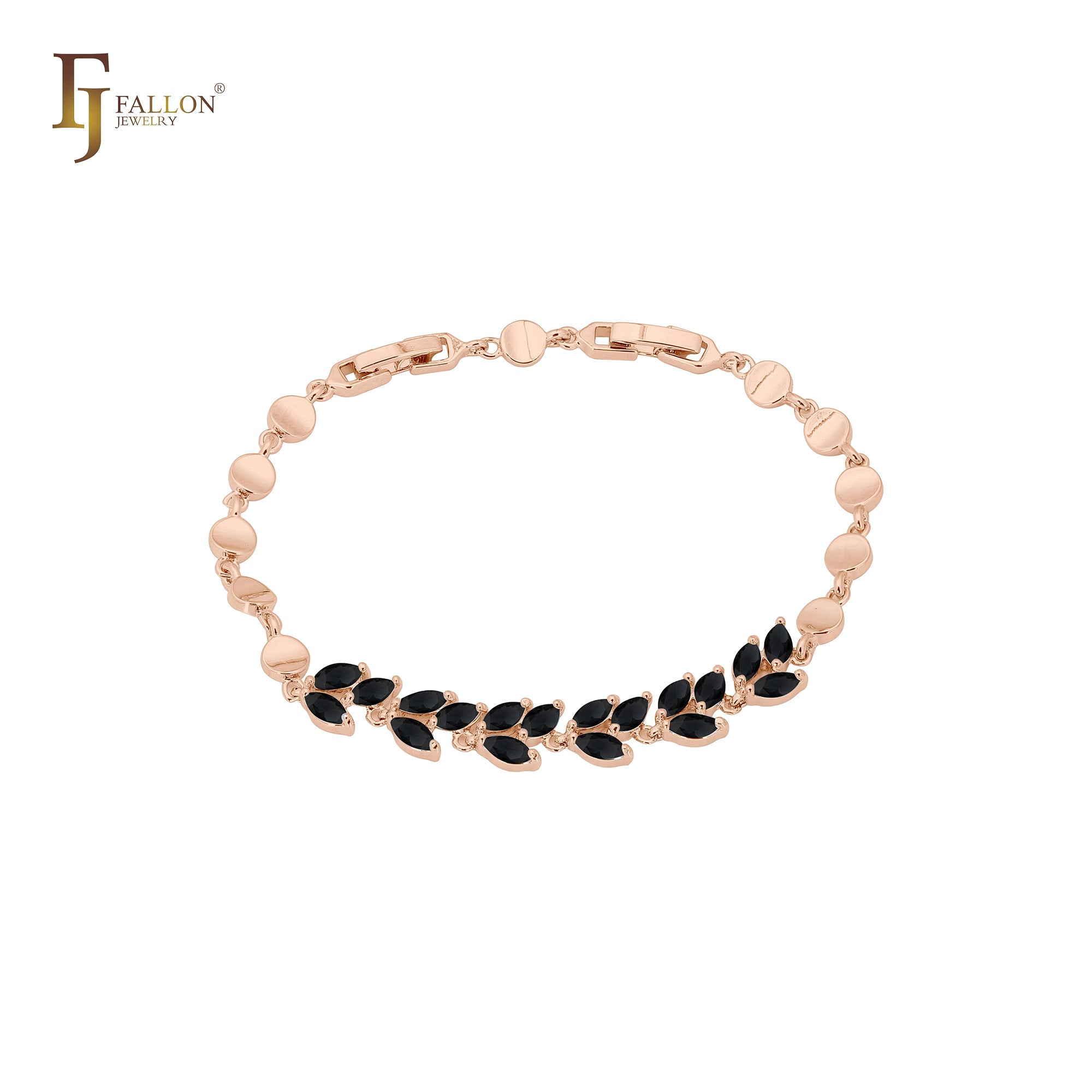 🔥 Cluster Czs leaves 14K Gold, Rose Gold bracelets