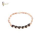 🔥 Cluster Czs leaves 14K Gold, Rose Gold bracelets