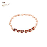 🔥 Cluster Czs leaves 14K Gold, Rose Gold bracelets