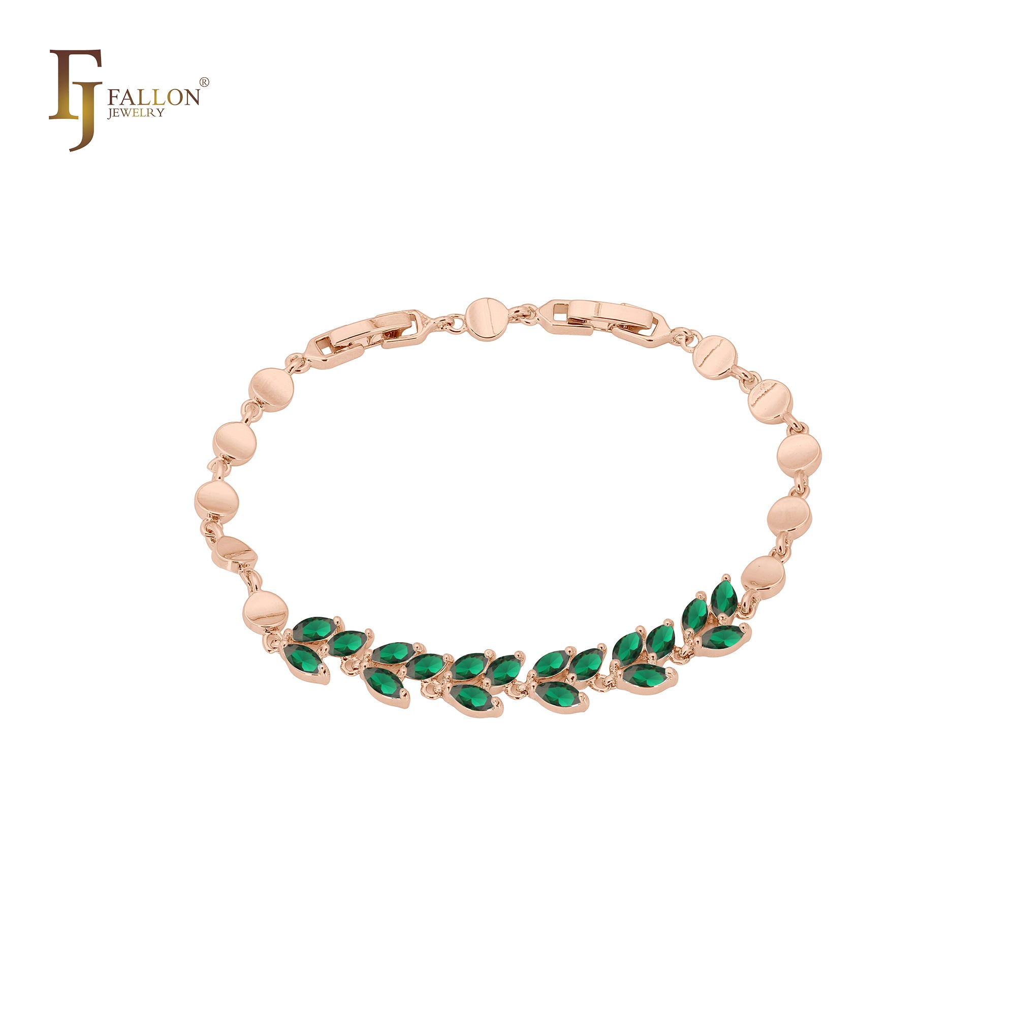 🔥 Cluster Czs leaves 14K Gold, Rose Gold bracelets