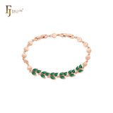 🔥 Cluster Czs leaves 14K Gold, Rose Gold bracelets