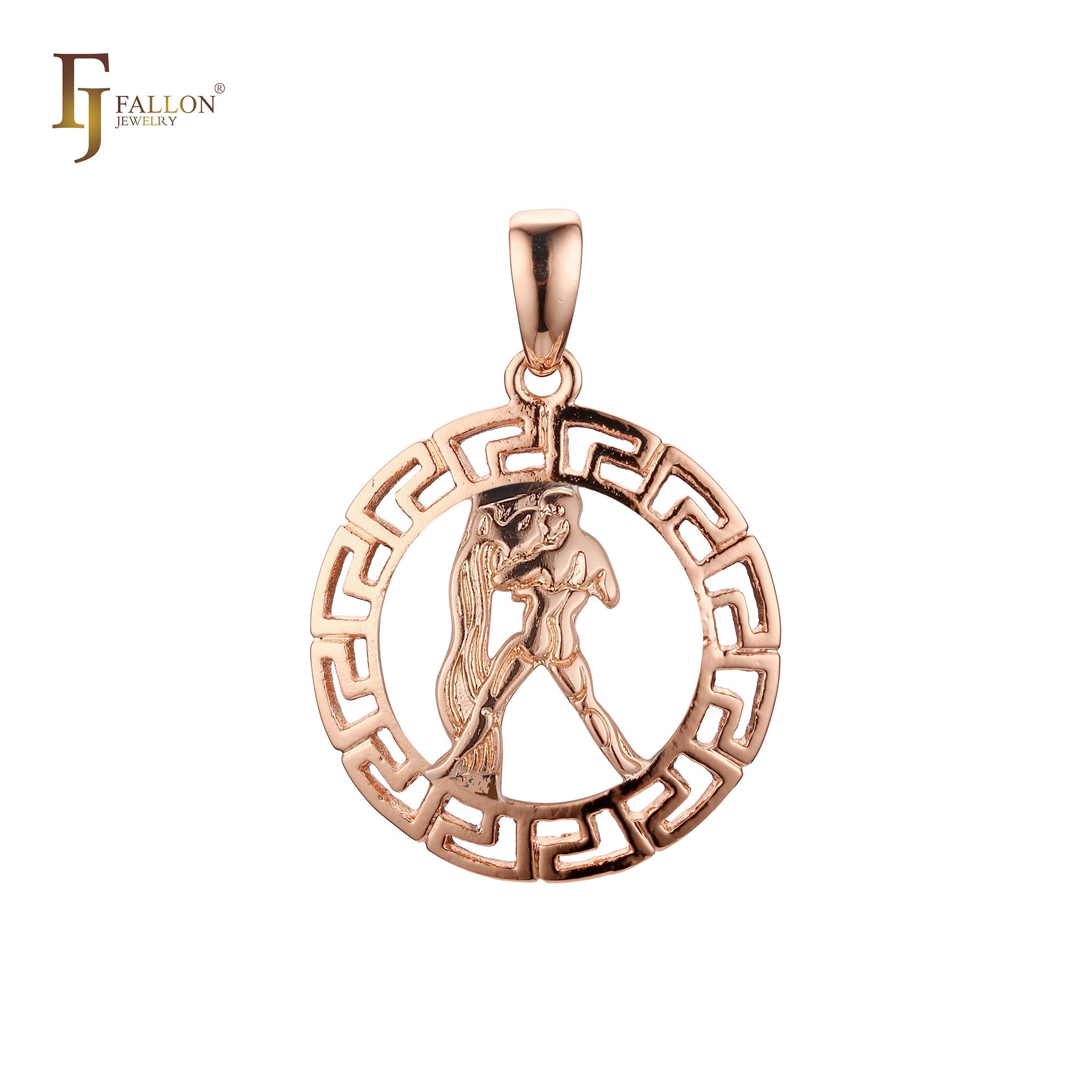 Constellation Zodiac constellation Rose Gold two tone pendant - Greek Gey Halo