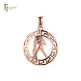 Constellation Zodiac constellation Rose Gold two tone pendant - Greek Gey Halo