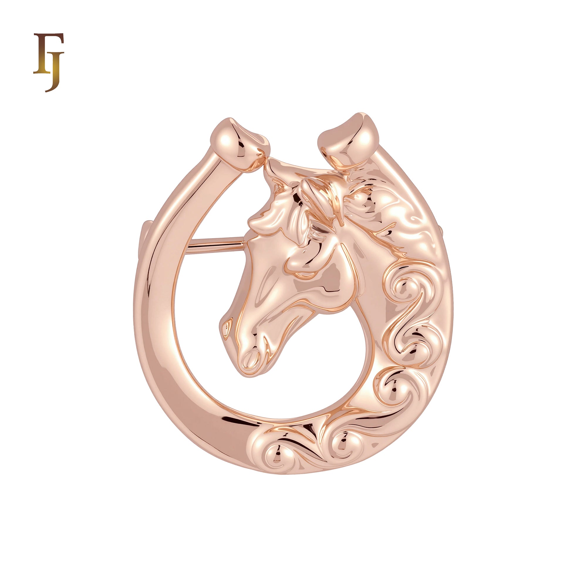 Stallion the great horse Rose Gold Animal Pendant