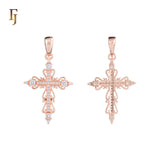 Orthodox Cross Pendant Collection – Religious Gold-Plated Charms with CZ Stones for Faith & Gifts