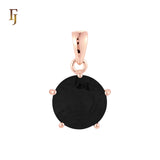 Five claws Solitaire big lake blue or red CZ Rose Gold Pendant