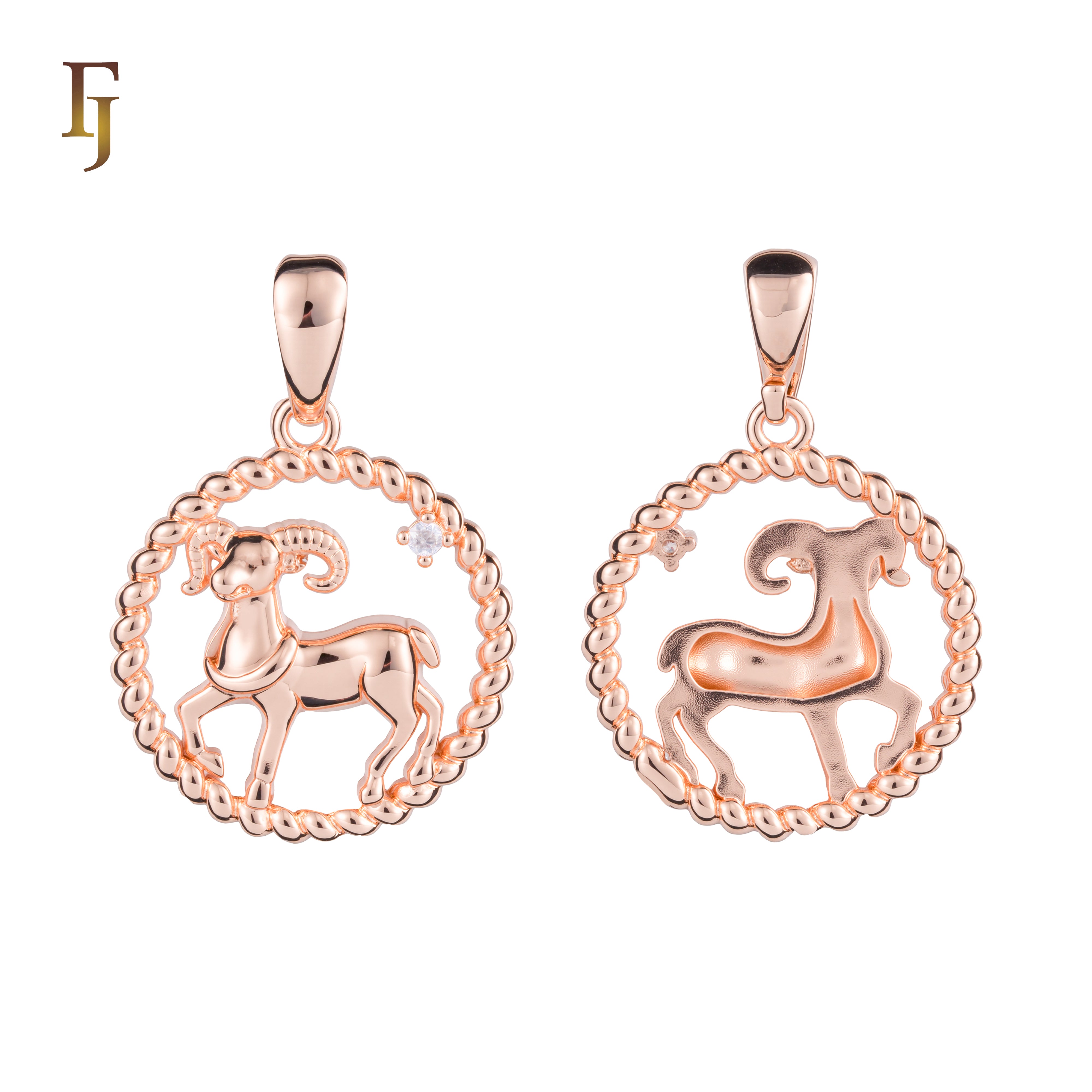 12 Zodiac Sign Pendant Collection – Constellation Charms Plated in Long-Lasting 585 Gold