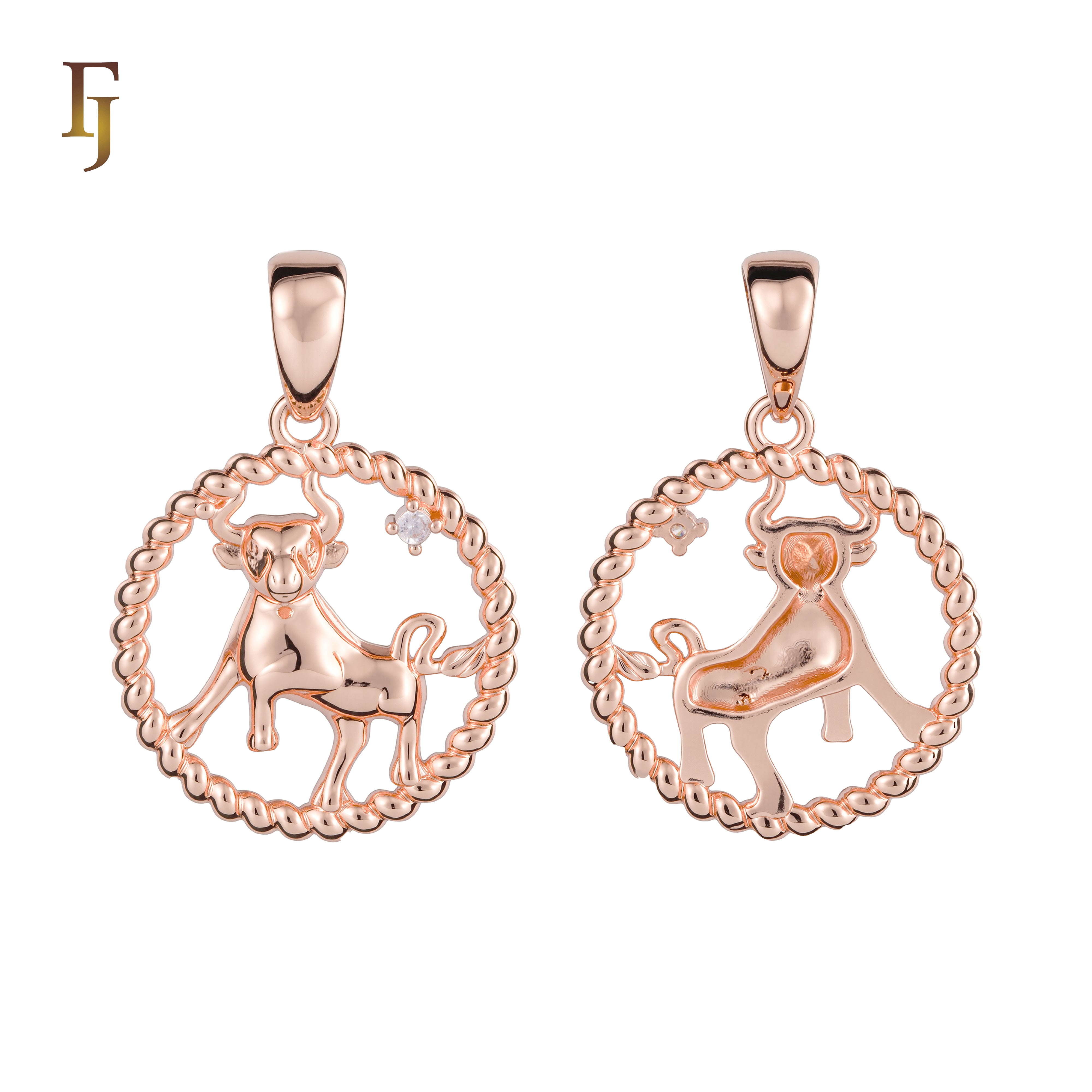12 Zodiac Sign Pendant Collection – Constellation Charms Plated in Long-Lasting 585 Gold