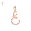 Elegant paved white CZs taste of art Rose Gold Minimalism Pendant