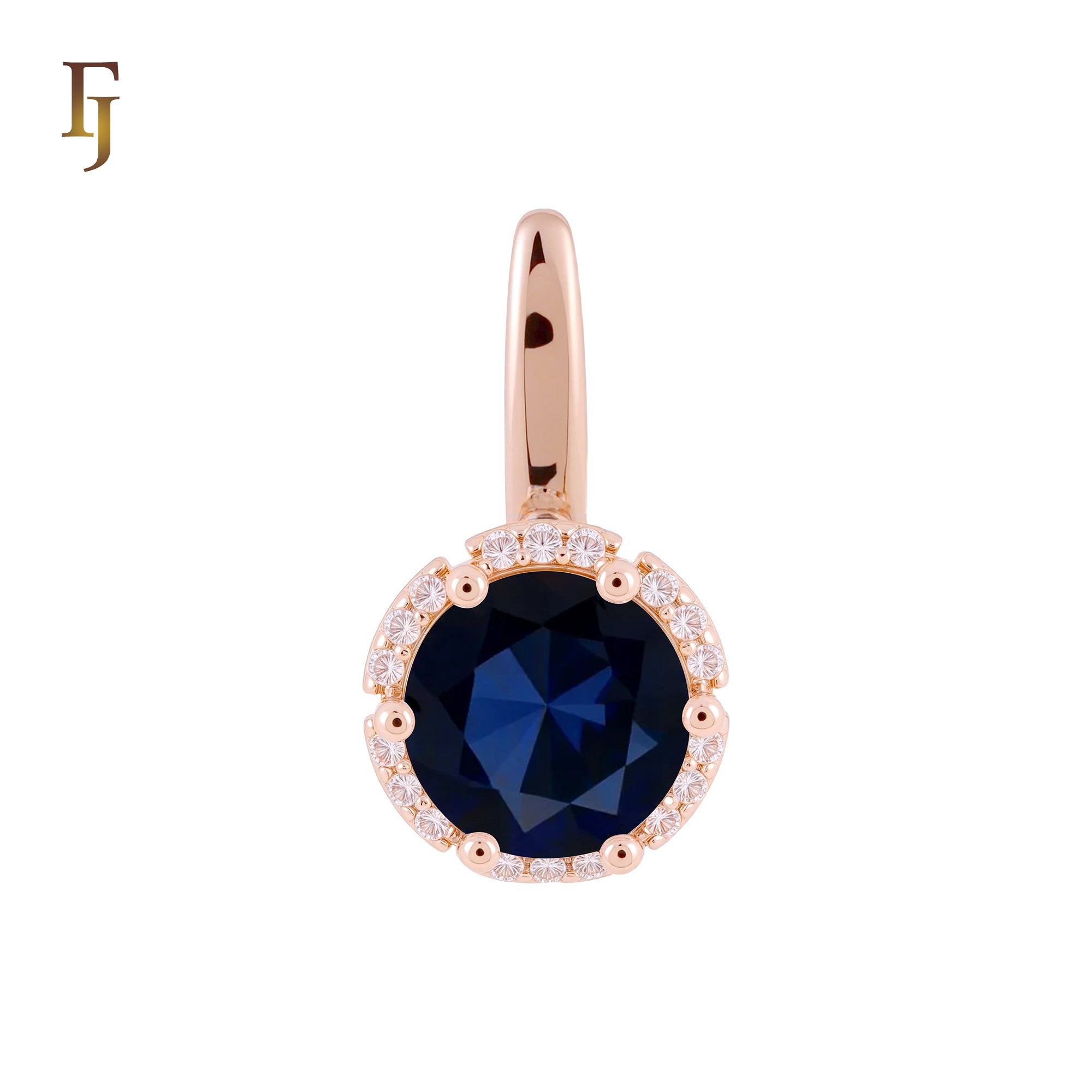 🔥 Double Ribbons clawed elegant Solitaire Colorful CZ Rose Gold Pendant