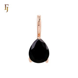 Solitaire apple green drop CZ Rose Gold Pendant