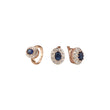 Halo de dos tonos de oro rosa con anillos