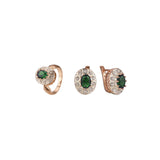Halo de dos tonos de oro rosa con anillos