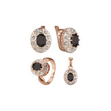 Halo set plated in Rose Gold, two tone